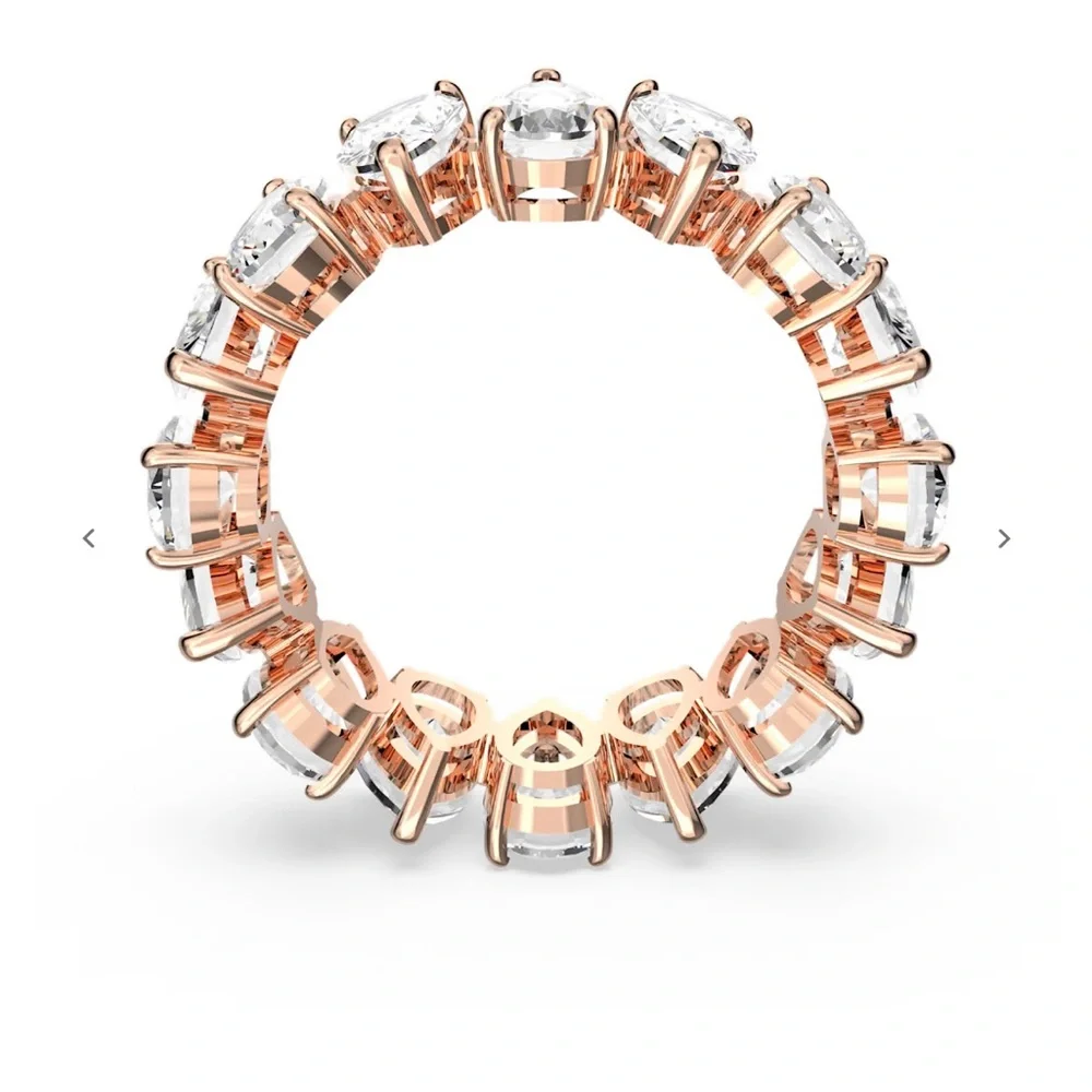 Swarovski Vittore ring Drop cut, White, Rose gold-tone plated - Picture 10 of 12